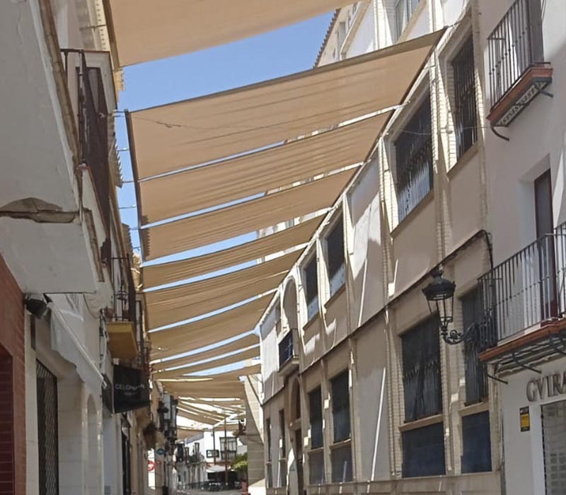 Fabricación de toldos para ayuntamientos en Sevilla